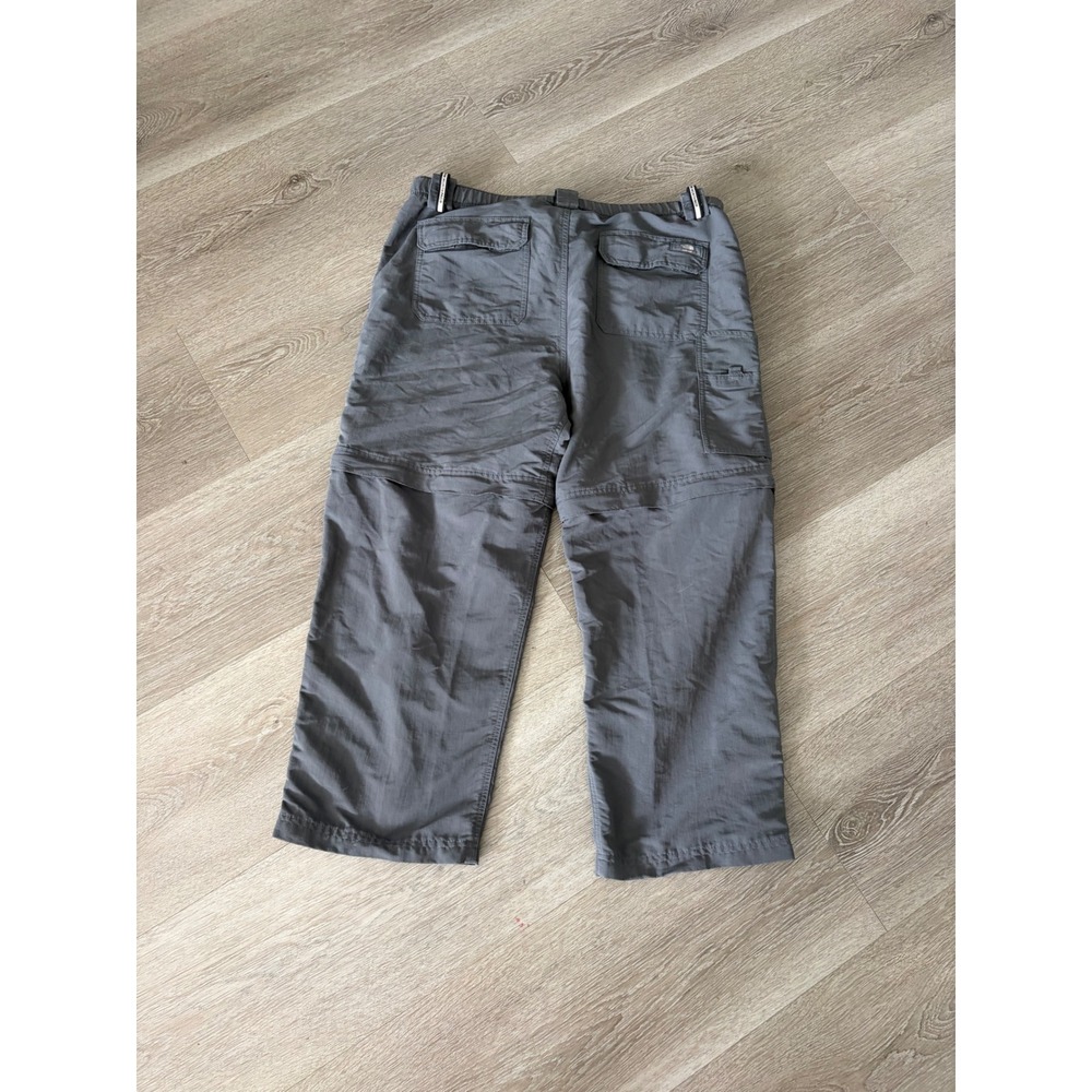 The North Face Mens Grey Convertible Cargo Hiking Pants Size Large Webbing Belt